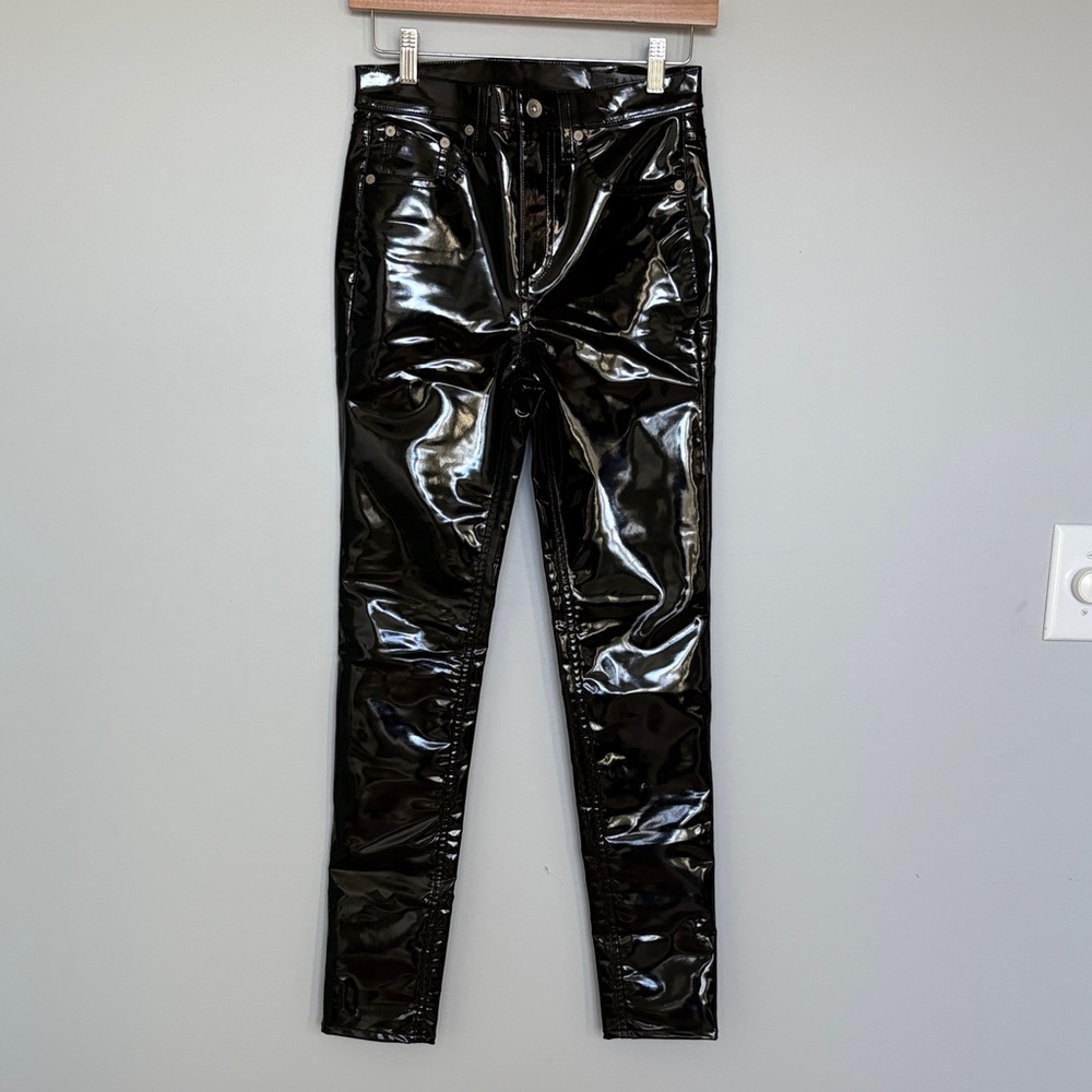 rag & bone Shiny Black Skinny Jeans